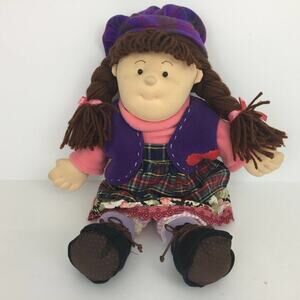 (JL) Cloth Doll Sweetie Pie Kids Lauren Doll Dressed Stuffed Yarn Hair 15"
